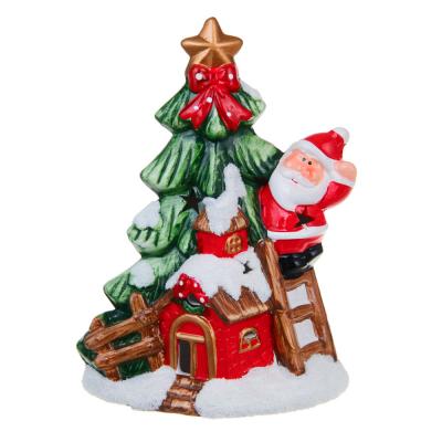 SNOW BOOM New Year's souvenir with LED lighting 15.3x9x20.5cm, ceramics