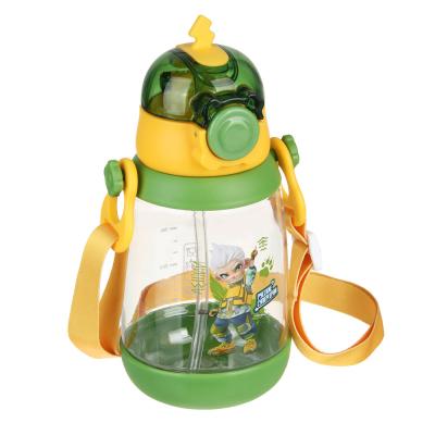 BY Russian Superheroes Children's bottle with sippy cup, 8.5x19cm, 520ml, "Leshy", PC, PP, silicone