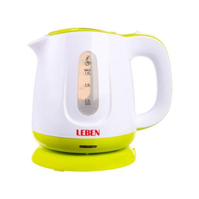 LEBEN Electric kettle 1.0l, 900W, hidden heating element, plastic, backlight, 1