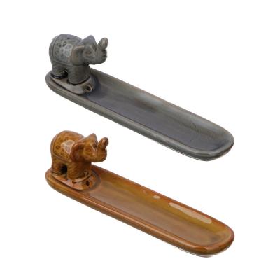 Stand for incense sticks, ceramic, 20x7x5.3 cm, 2 colors