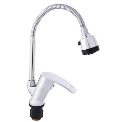 SoyuzKran Kitchen faucet, flexible spout, ceramic. cartridge 40mm, chrome, zinc, SK01-F106