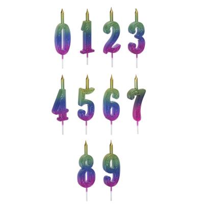 FNtastic Cake candle - number, gradient color, 7x17 cm, (0-9) art 1
