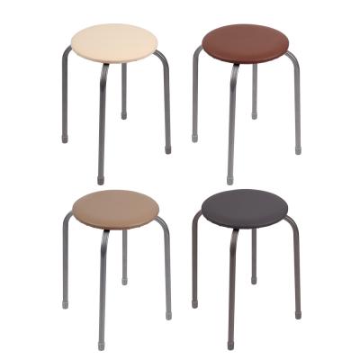 NIKA Stool circle, metal, MDF, soft seat, h47cm, d29cm, TB3