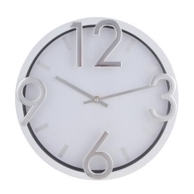 LADECOR CHRONO Round wall clock, plastic, d30 cm, 1xAA, white, art.06-19