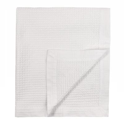 BY COLLECTION Waffle bedspread 180x200cm, 100% cotton, white