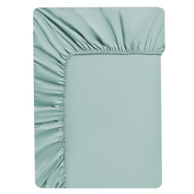 BY COLLECTION Fitted sheet 140x200x25cm, 100% cotton, blue