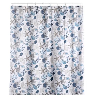 VETTA Bathroom curtain, polyester, 180x180cm, 12 metal rings/beads, "Texture", 4 designs