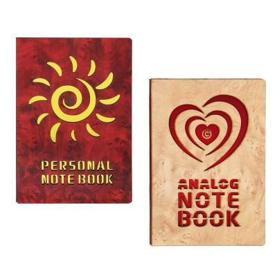 VSEGAZIN Notebook 80 l, hard MDF, die-cut, checkered, 21x14.6 cm, 2 designs