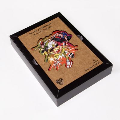 BY Wooden puzzle - travel games "Super heroes", 18x12x3.4 cm, plywood, cardboard