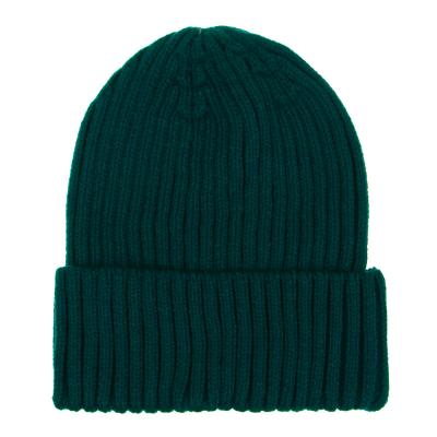 GALANTE Large ribbed beanie hat, single layer, size 56-58, emerald, SZSHMP24-25