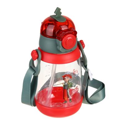 BY Russian Superheroes Children's bottle with sippy cup, 8.5x19cm, 520ml, "Yaga", PC, PP, silicone