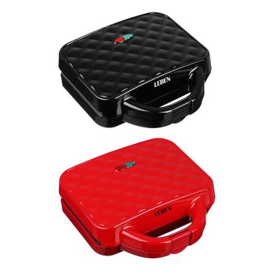 LEBEN Waffle iron, 800 W, plastic, stainless steel steel, non-stick coating
