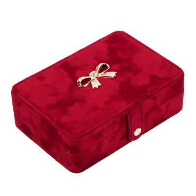 Jewelry box with sections, 16x11x5.5 cm, velor, art.1
