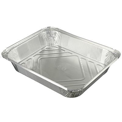 Baking dish, aluminum foil, 32.2x25.5x5.1cm, bottom 27.2x21.2cm, 3180ml, L-edge, 99-03